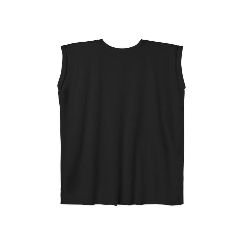 Black Lightning Bolt Heart Women’s Muscle Tee sleeveless crew neck