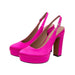 Linea Paolo 9.5 / Pink Línea Paolo IVIE | Platform Slingback Pumps, Size 9.5, Elegant Women's Footwear