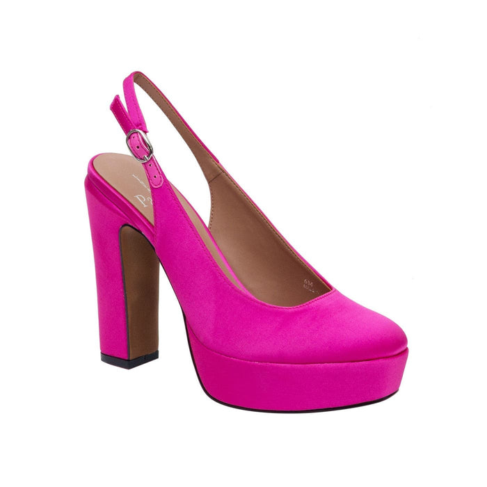 Linea Paolo 9.5 / Pink Línea Paolo IVIE | Platform Slingback Pumps, Size 9.5, Elegant Women's Footwear