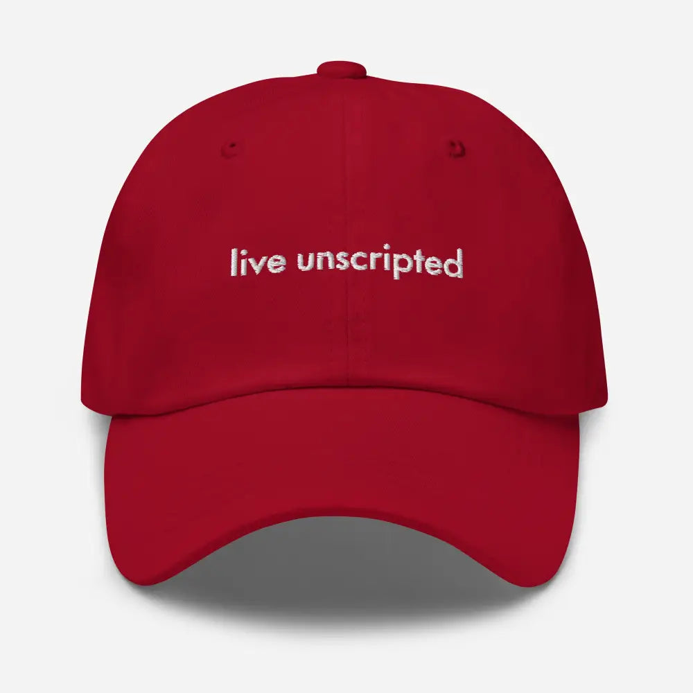 Red Trini Skies unscripted dad hat vintage adjustable cap