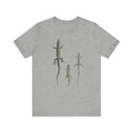 Gray short-sleeve tee with Christmas Island Forest Skink lizards