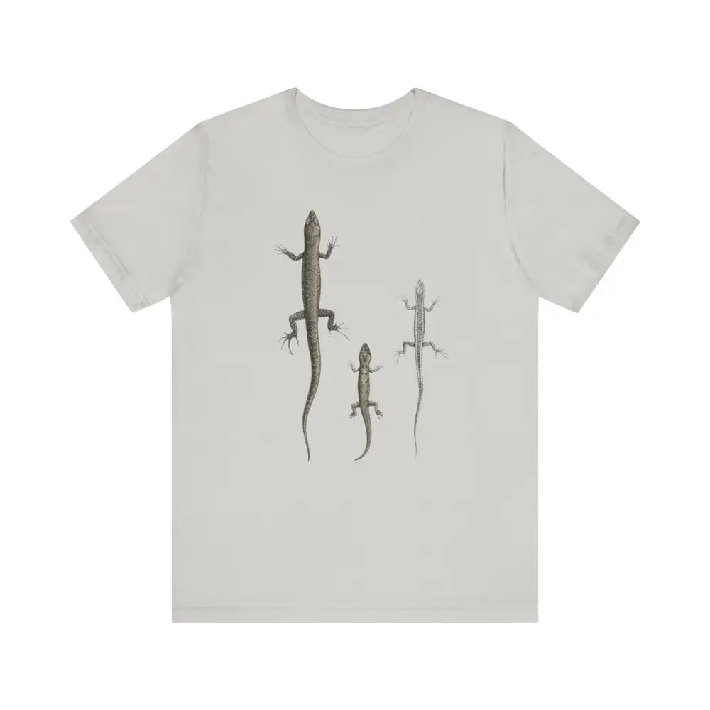 Light grey Christmas Island Forest Skink t-shirt with lizard graphics
