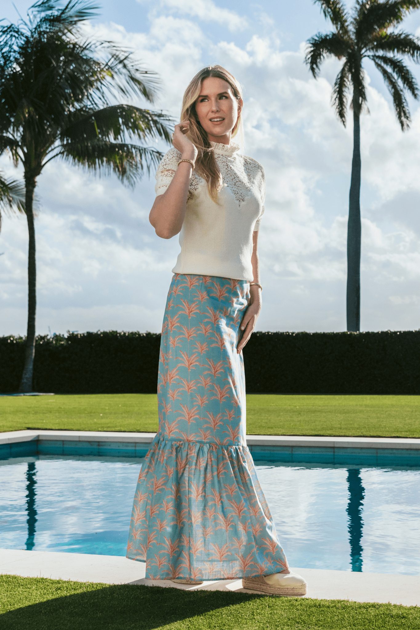 Lizzie Linen Maxi Skirt – Callista Palm Collection - Triniskies