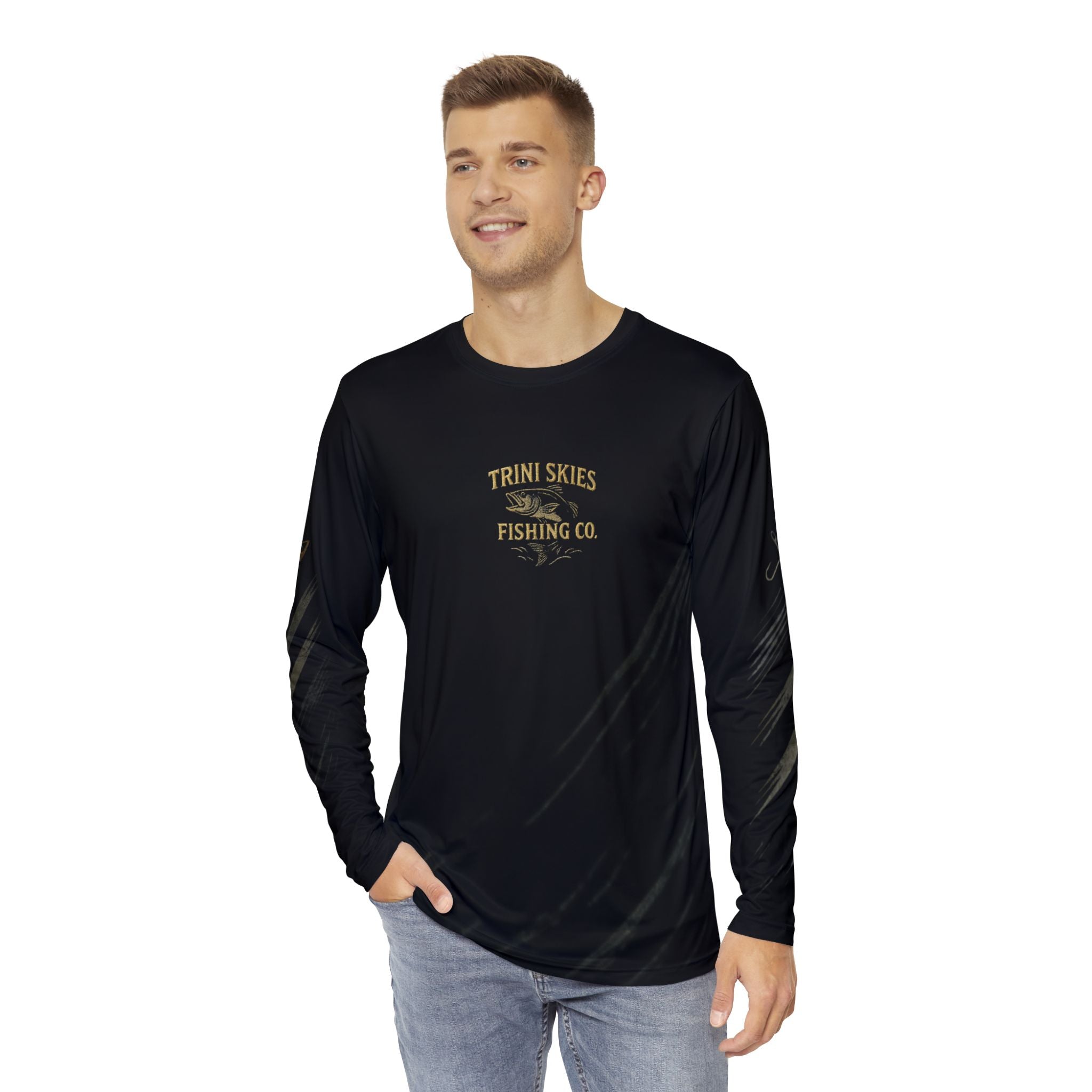 Long Sleeve Fishing Shirt, Perfect for Anglers, Casual Outdoor Wear, Fishing Trip Apparel, Great for Holidays and Gifts, Bass Fishing - Triniskies