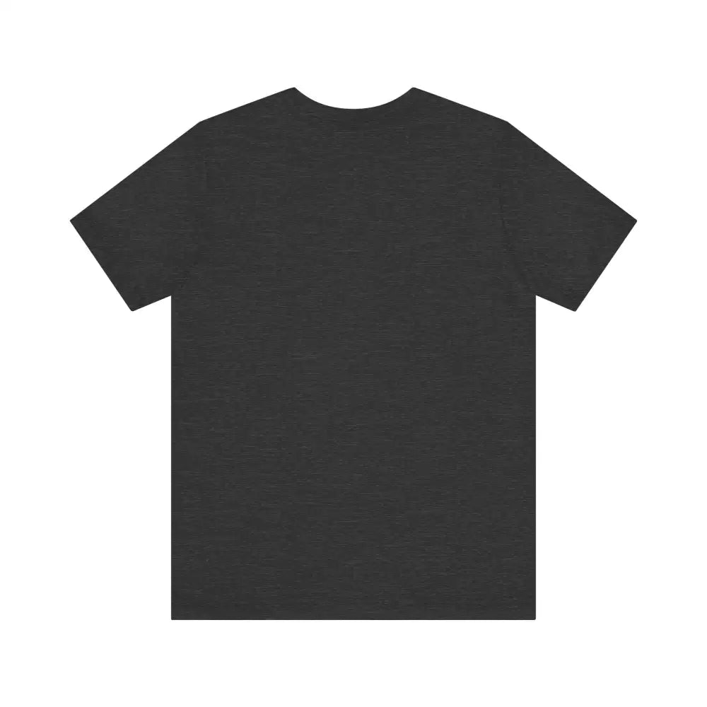 Plain dark gray crew-neck Love Peace Symbol Graphic Tee by Trini Skies
