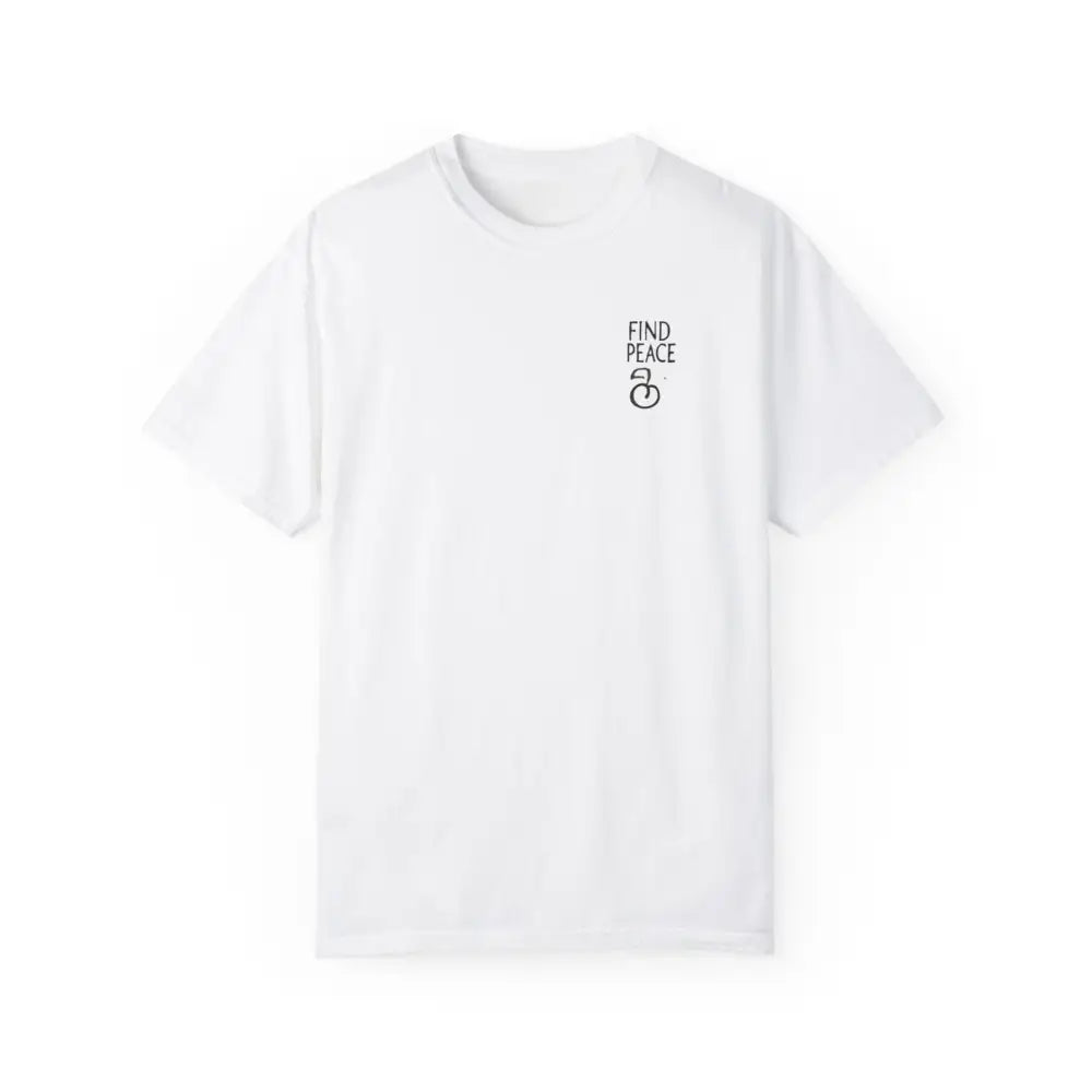 Journey Comfort Colors white short-sleeve graphic tee embracing positivity