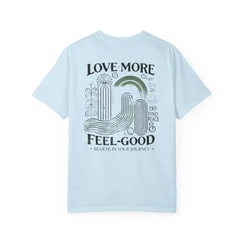 Journey Comfort Colors light blue graphic tee with back design