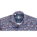 Luchiano Visconti Medium / Blue Luchiano Visconti Navy & White Stripes, Royal Blue Floral Shirt, SZ M * men993