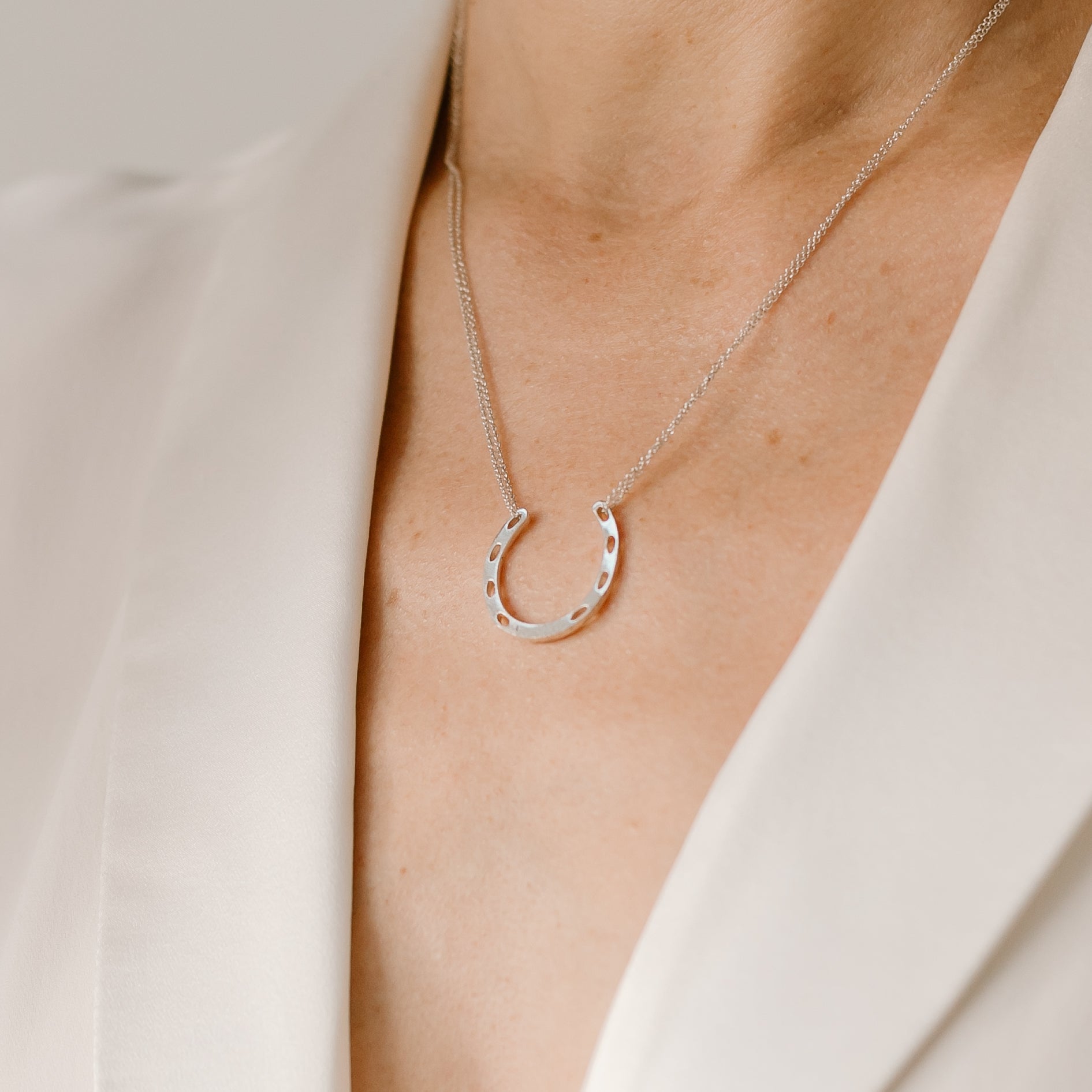 Lucky Horseshoe Statement Necklace - Lady Luck by Laura Elizabeth Jewelry - Triniskies