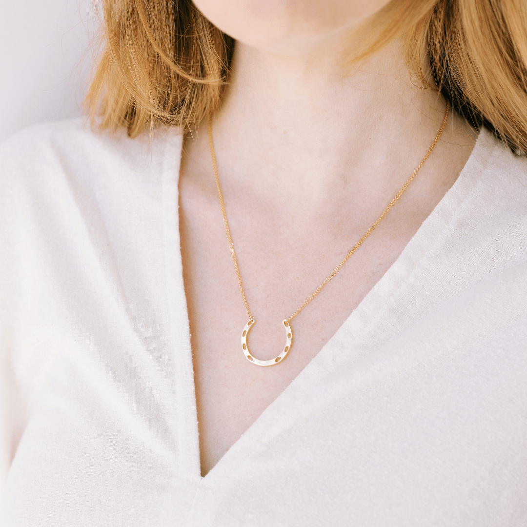 Lucky Horseshoe Statement Necklace - Lady Luck by Laura Elizabeth Jewelry - Triniskies