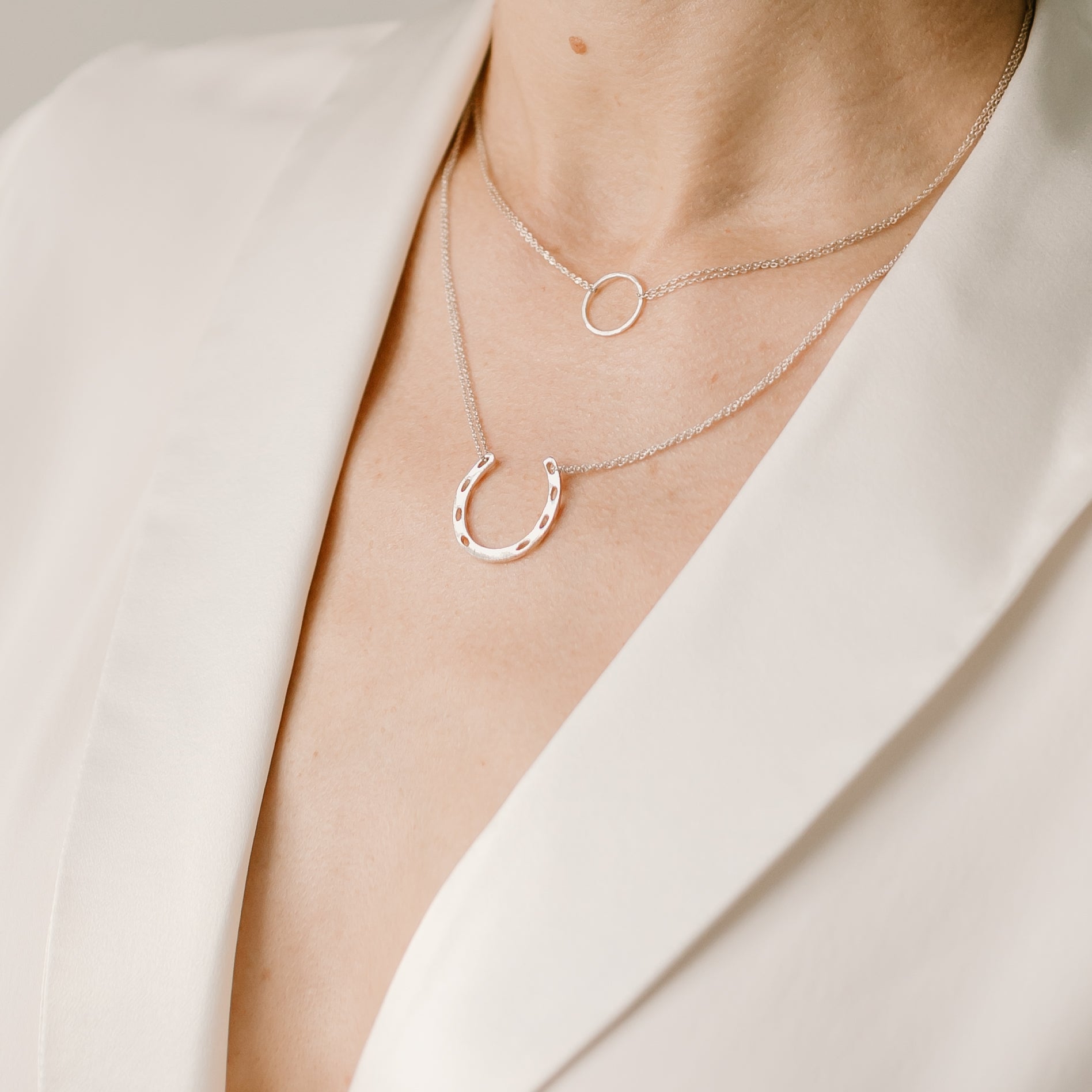 Lucky Horseshoe Statement Necklace - Lady Luck by Laura Elizabeth Jewelry - Triniskies