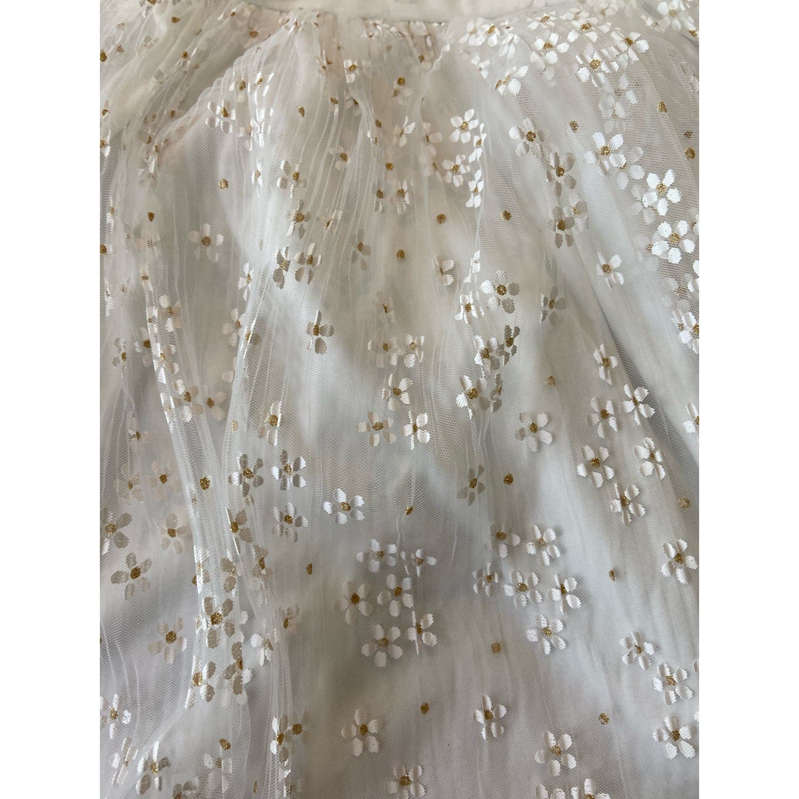 Lulus Daisy Floral Tulle Twist Back Skater Mini Dress White* Size Small WD29 - Triniskies