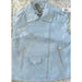 Lulus Large / Blue Lulus Out of the Night Vegan Leather Jacket * Chambray SZ L WC33