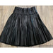 Lulus Medium / Black Lulus Pleated High-Waisted Vegan Leather Skirt - Size Medium - *WD26