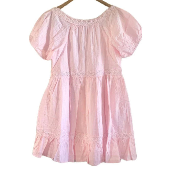 Lulus x Matisse Medium / Pink Lulu's Light Pink Boho Babydoll Dress Size M * Perfect for Summer Days WD22