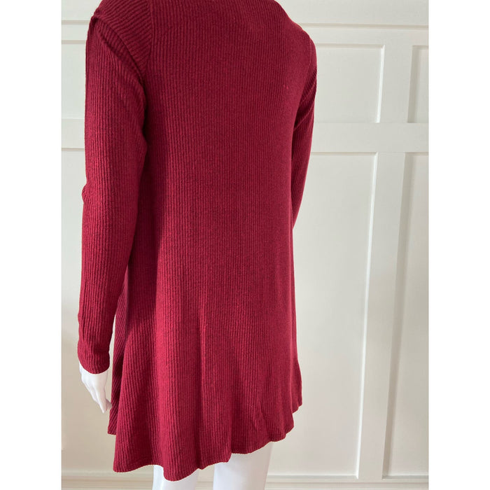 Lulus XS / Red Lulus Ribbed Lightweight Sweater Ruby Red Dress XS* Stylish Cardigan WD39