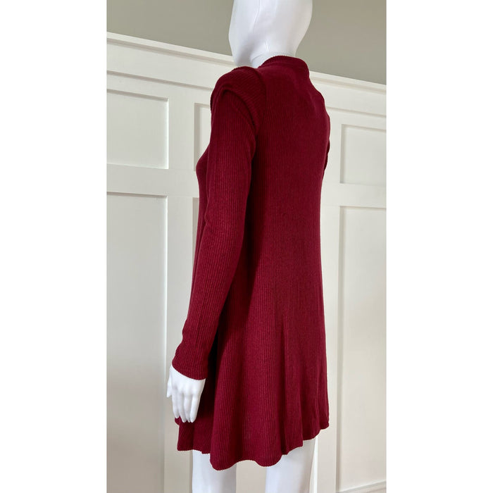 Lulus XS / Red Lulus Ribbed Lightweight Sweater Ruby Red Dress XS* Stylish Cardigan WD39