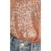 Lulus XSmall / Multi color Lulus Sparkling Glimpse Rose Gold Sequin Cami Top SZ XS - Party-Ready Glam WTS03