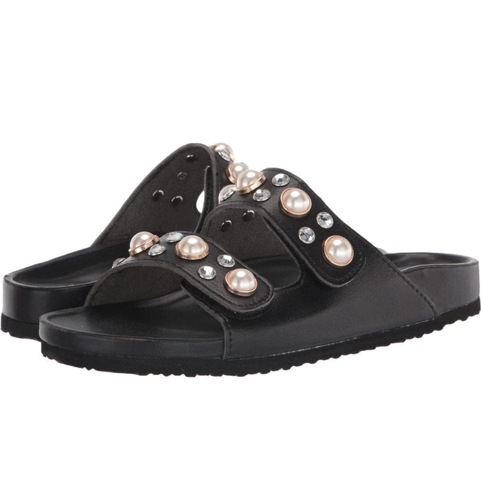 Madden Girl 9.5 / Black Madden Girl Women's Baby Slide Sandal, Size 9.5 Slip On Shoes Summer Shoes