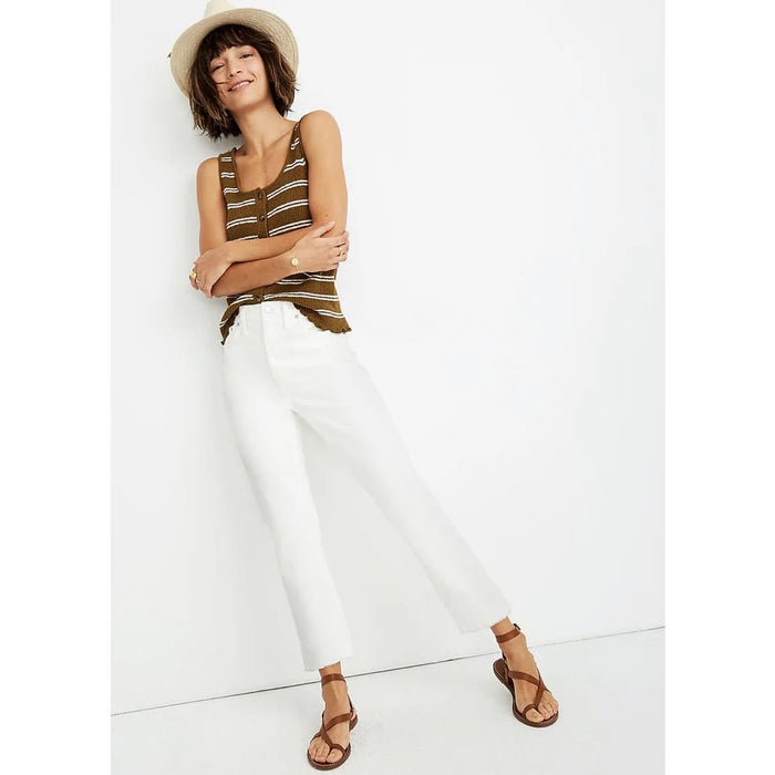 Madewell 26 / white Madewell High-Rise Slim Boyjean, Size 26, Tile White * Wom159