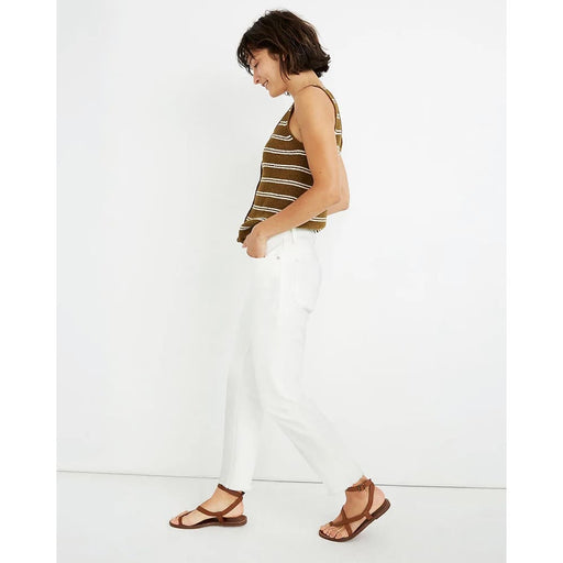 Madewell 26 / white Madewell High-Rise Slim Boyjean, Size 26, Tile White * Wom159