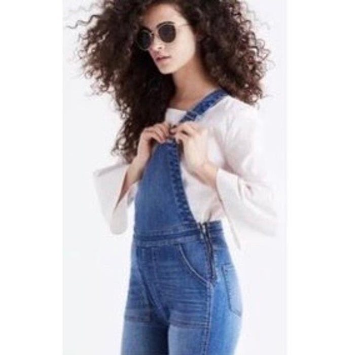 Madewell Small / Blue Madewell Denim Jean Overalls, Zipper Side, Size Small * wom161