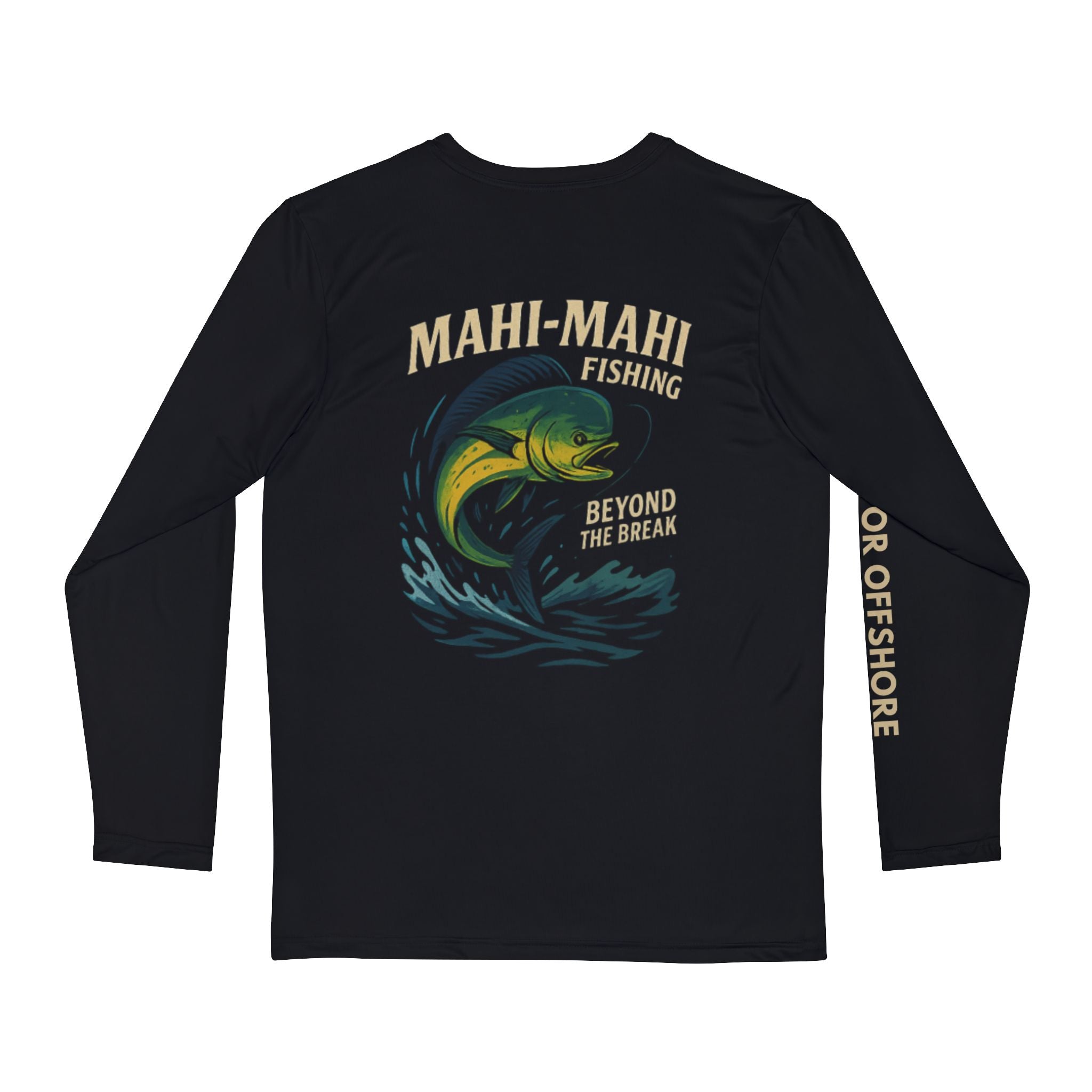 Mahi Mahi Long Sleeve Fishing Shirt, Perfect for Anglers, Casual Outdoor Wear, Fishing Trip Apparel, Great for Holidays and Gifts - Triniskies
