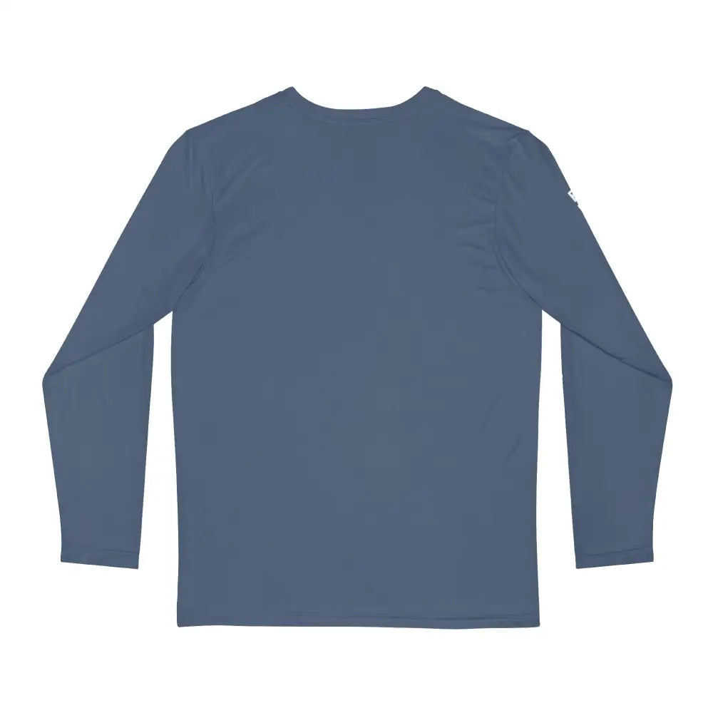 Trini Skies Mahi Mahi performance fishing shirt in blue-grey