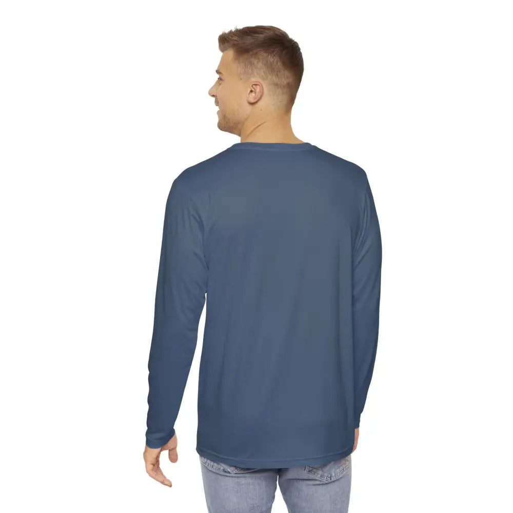 Trini Skies Mahi Mahi performance fishing shirt in blue