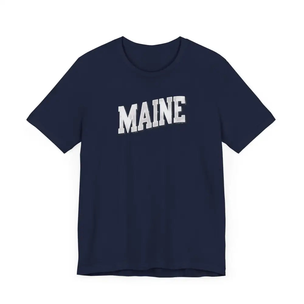 Maine Pride Tee dark blue short-sleeve graphic cotton t-shirt