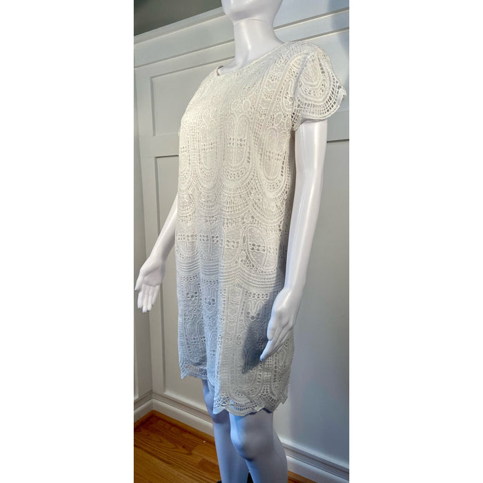 Mango Small / White Mango Crochet Knit Dress - Classy White Summer Elegance - Size Small* WD38