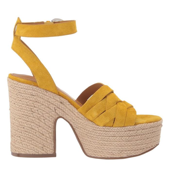 Marc Fisher 6 / yellow Marc Fisher LTD Women's Oaten Wedge Sandal SZ 6 - Contemporary, Sleek Shoes