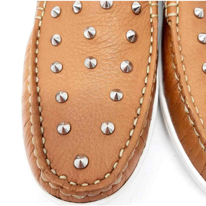 Marc Joseph New York 1.5 / Tan Noubuck / Leather Marc Joseph NY Kids Boys/Girls Leather Studded Loafer, Tan Nubuck, 1.5 M US