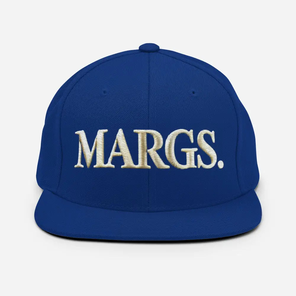 Blue Embroidered Margarita Snapback Baseball Cap