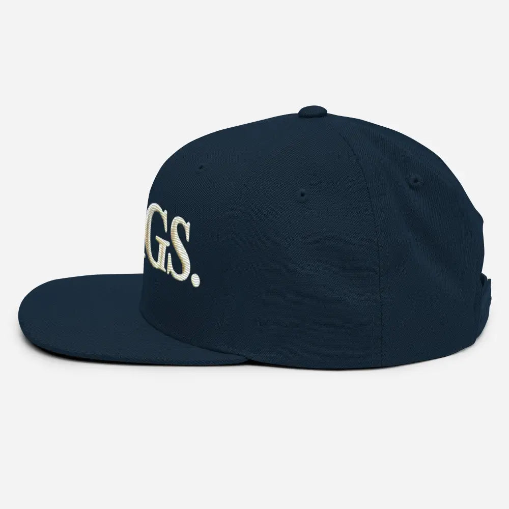Dark blue GS embroidered margarita snapback flat brim baseball cap