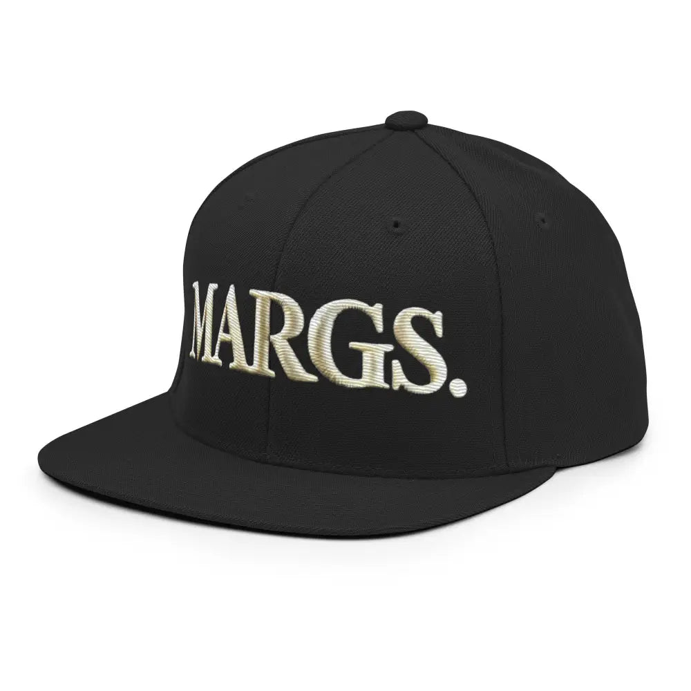 Black flat-brim baseball cap with embroidered Trini Skies lettering