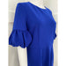 Marina 10 / Blue Marina Crepe Bubble Sleeve Blue Dress New in Plastic* Size 10 WD41