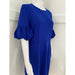 Marina 10 / Blue Marina Crepe Bubble Sleeve Blue Dress New in Plastic* Size 10 WD41