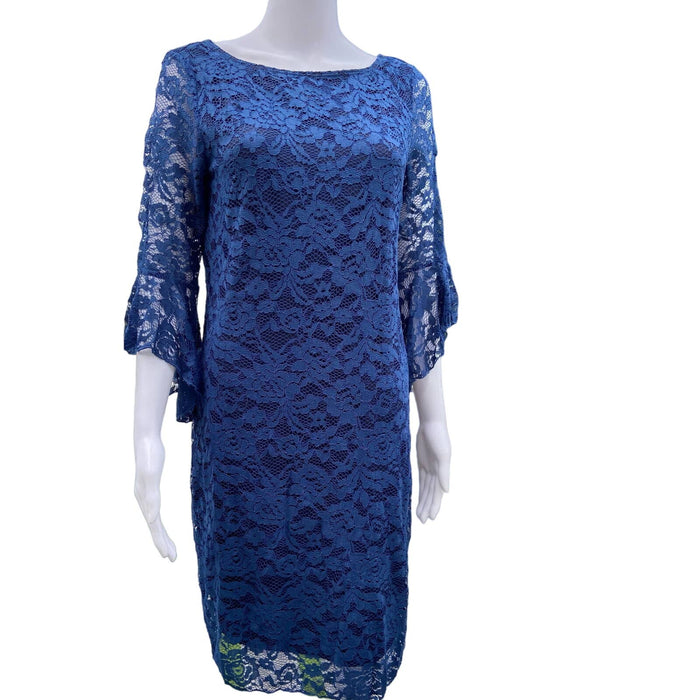 Marina by Marina Bresler 8 / Blue Marina Beautiful Blue Knee-Length Women's Dress, Size 8* wom885