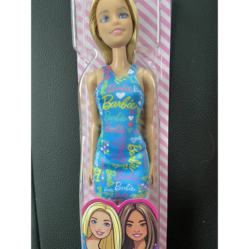 MATTE Collection Barbie Doll in Blue Barbie Logo Print . Toy NEW in Box!