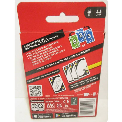 Mattel UNO Card Game - Now With Customizable Wild Cards, BRAND NEW, FREE US SHIPPING