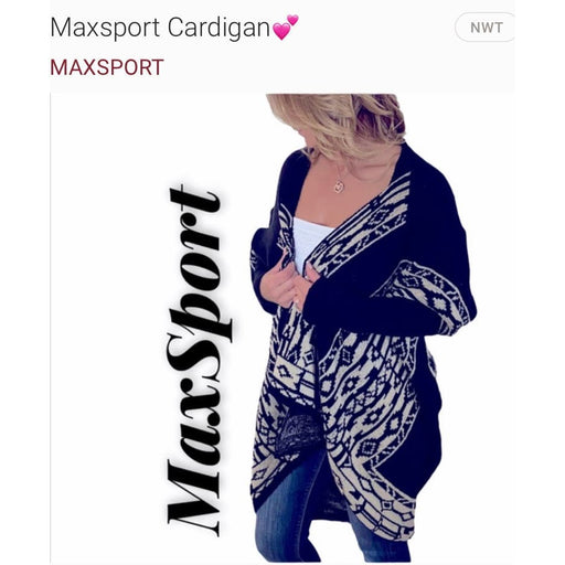 Maxsport large/XL / multicolor Maxsport Upside Down Reversible Sweater * msrp $228  Style Redefined wom800