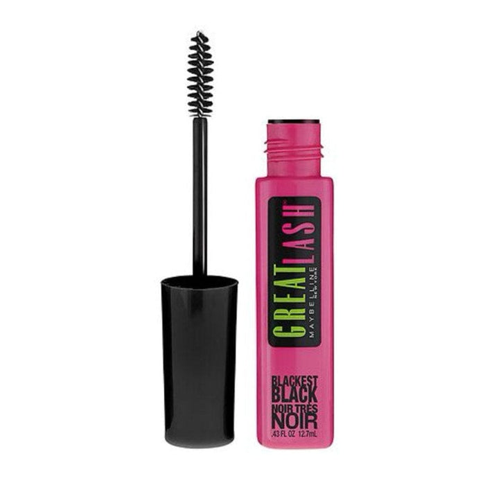 Maybelline 3 Pack Maybelline Great Lash Washable Mascara, Blackest Black 100, 130, 0.43 oz