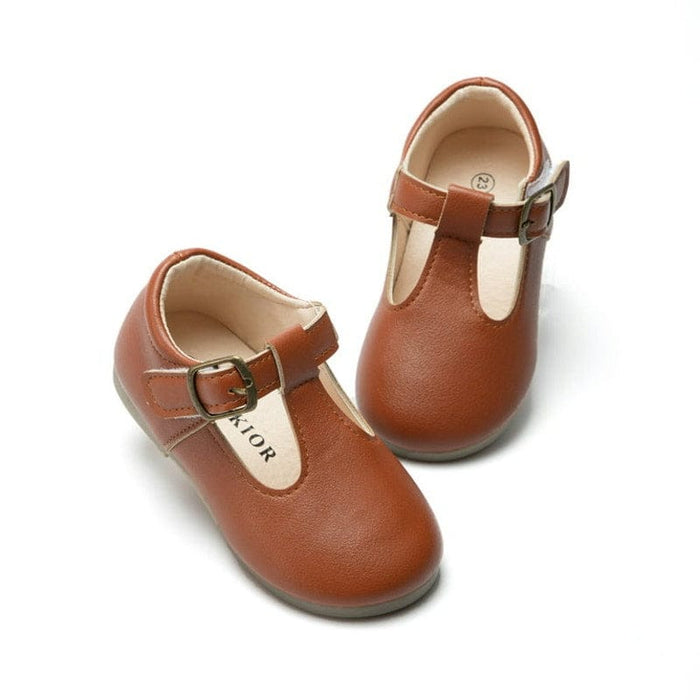 Meckior 5.5 / Brown Meckior Toddler Girls Dress Shoes Little Mary Jane Princess Shoes Sz 21/ US 5.5