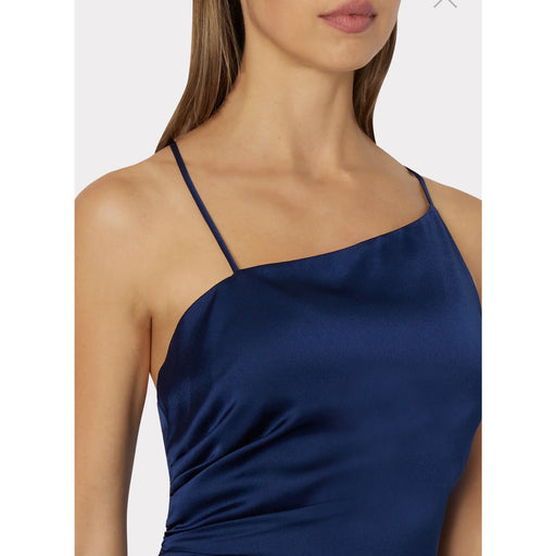 Milly Minis 2 / Blue Milly Electra Satin Slip Navy Blue Dress SZ 2 * wom889