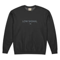 Black Low Signal Embroidered Sweatshirt in Cozy Comfort Colors