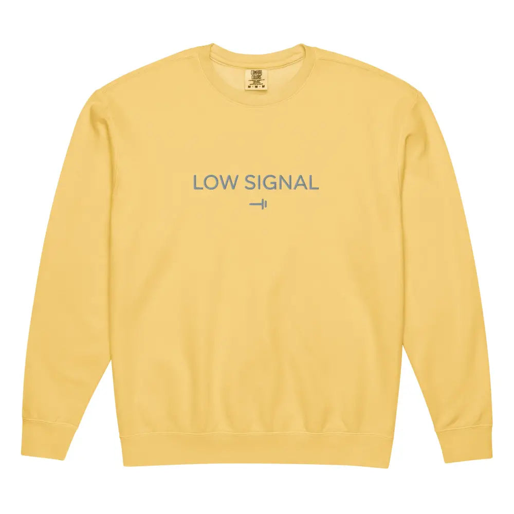 Yellow Low Signal Embroidered Crewneck Sweatshirt