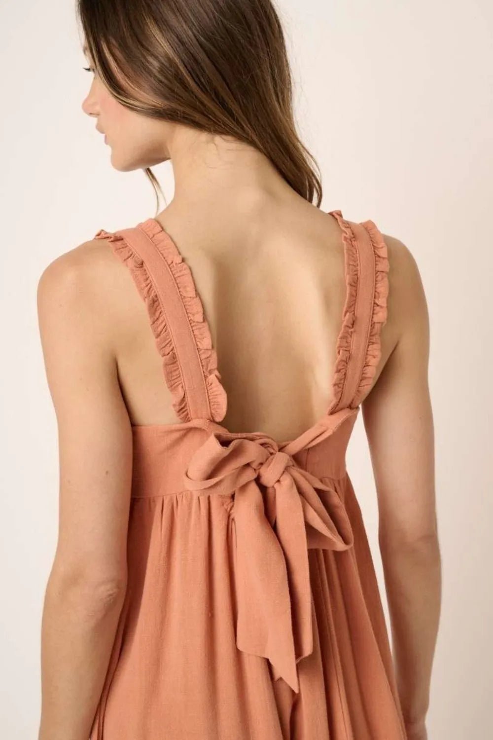 Mittoshop Sleeveless Wide Leg Linen Blend Jumpsuit – Resort Elegance - Triniskies