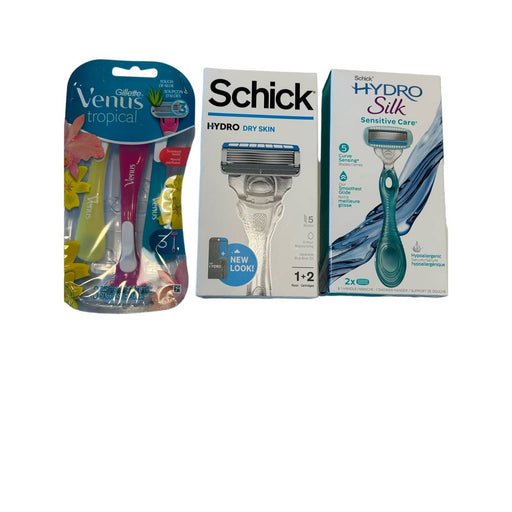 Mixed lot one size / multi Razors bundle of 3 packs one listing Schick And Gillette (misc)