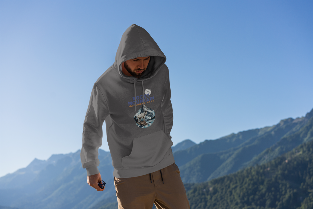 Rocky Mountain National Park Mountain Goat hoodie Wildlife Adventure sweatshirt